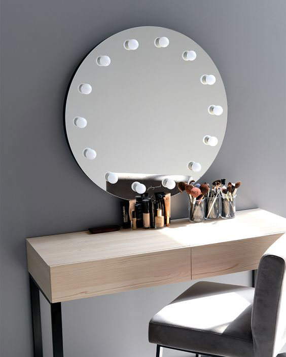 آینه هالیوودی مهتابی حسگر