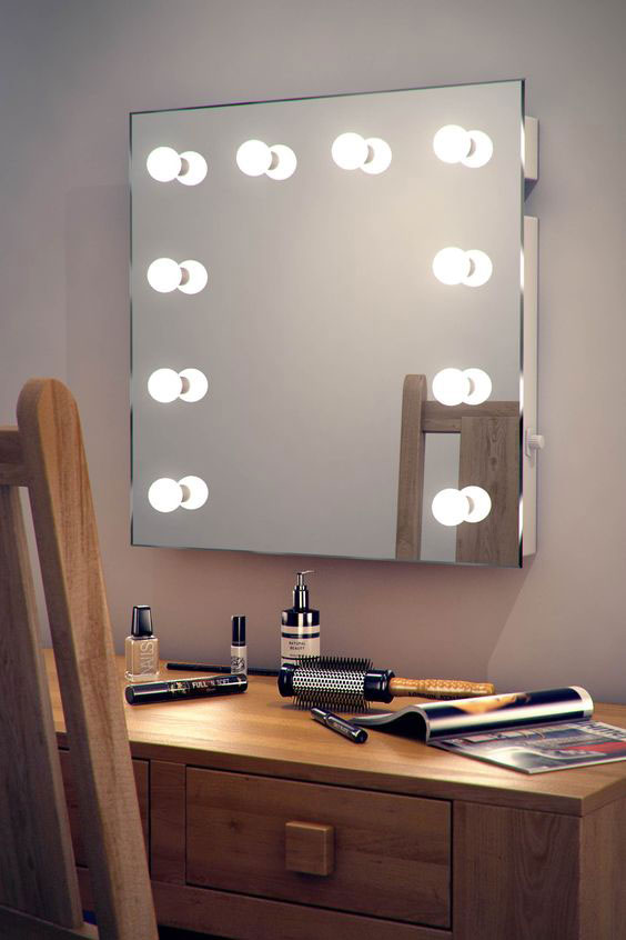 آینه لامپی دیواری