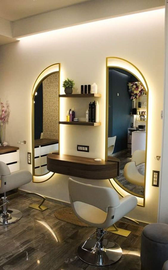 آینه نوری آفتابی برای سالن آرایش