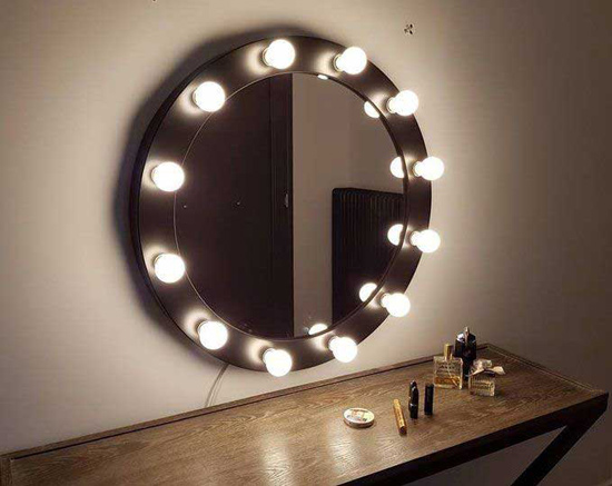 آینه گرد لامپی