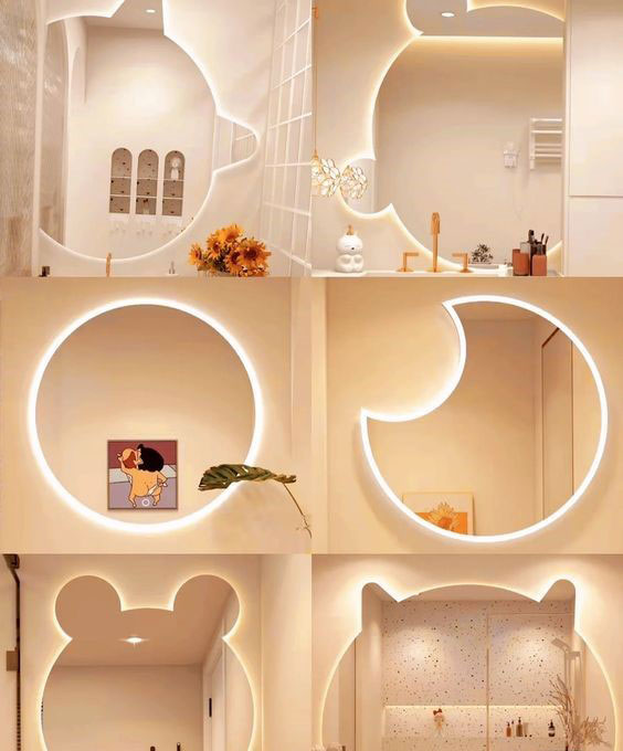 آینه نوردار برای اتاق کودک