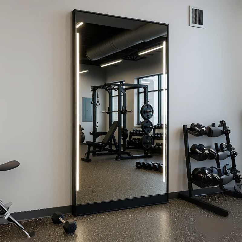 آینه باشگاه بدنسازی نور دار