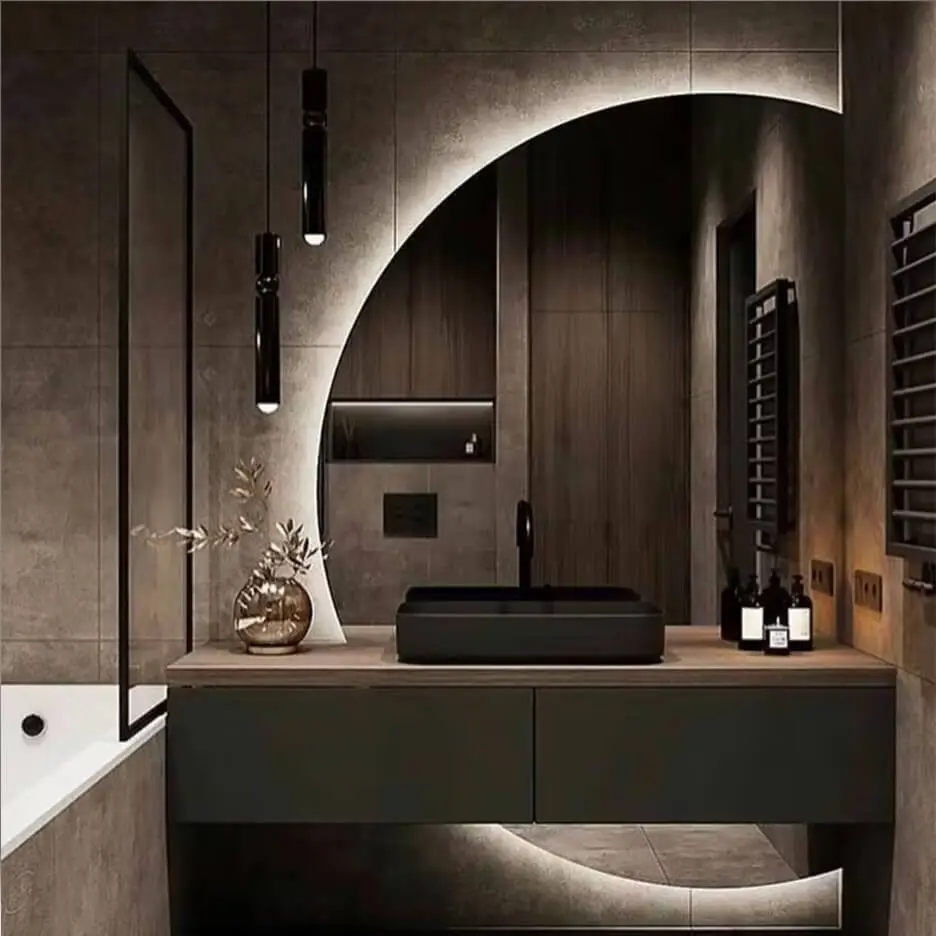 آینه قدی نیم دایره